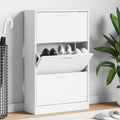 Vidaxx shoe cabinet 63x24x103 cm finished wood high-gloss white-0