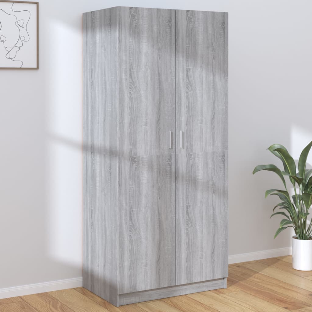 NNEVL Wardrobe Grey Sonoma 80x52x180 cm Engineered Wood