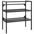 NNEVL Bathroom Washbasin Frame with Built-in Basin Black Iron