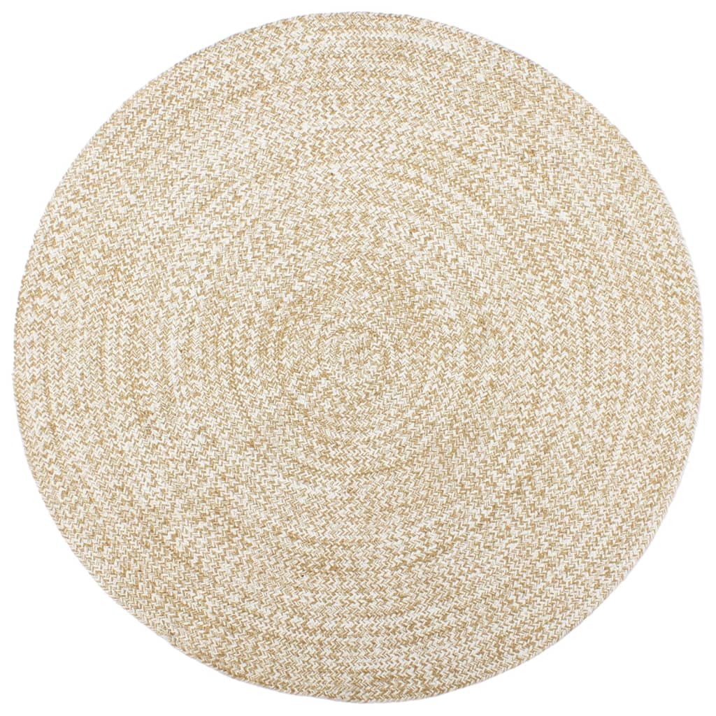 NNEVL Handmade Rug Jute White and Brown 180 cm