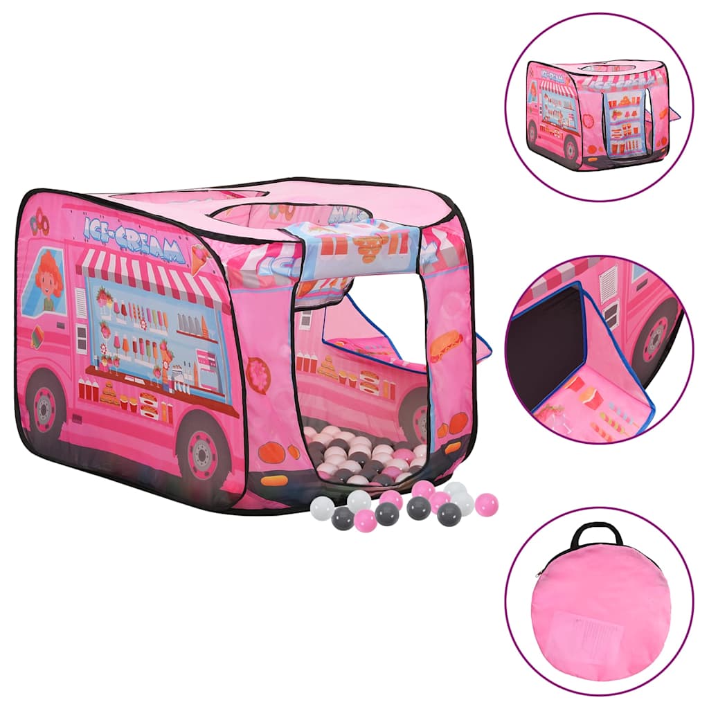 Vidaxl Children's Play Tent with 250 Balls 70x112x70 cm Pink-0