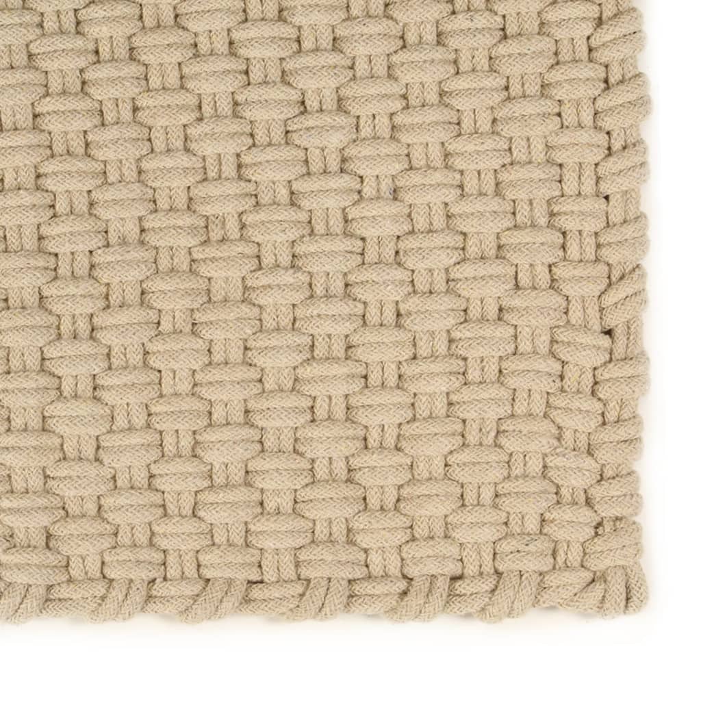 NNEVL Rug Rectangular Natural 80x160 cm Cotton