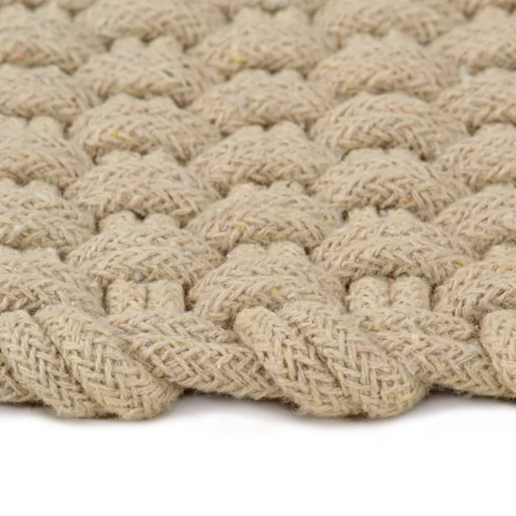 NNEVL Rug Rectangular Natural 80x160 cm Cotton