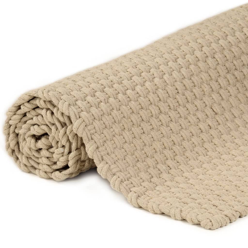 NNEVL Rug Rectangular Natural 80x160 cm Cotton
