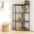 Vidaxl storage rack 4-tier steel and processed wood anthracite-colored-0
