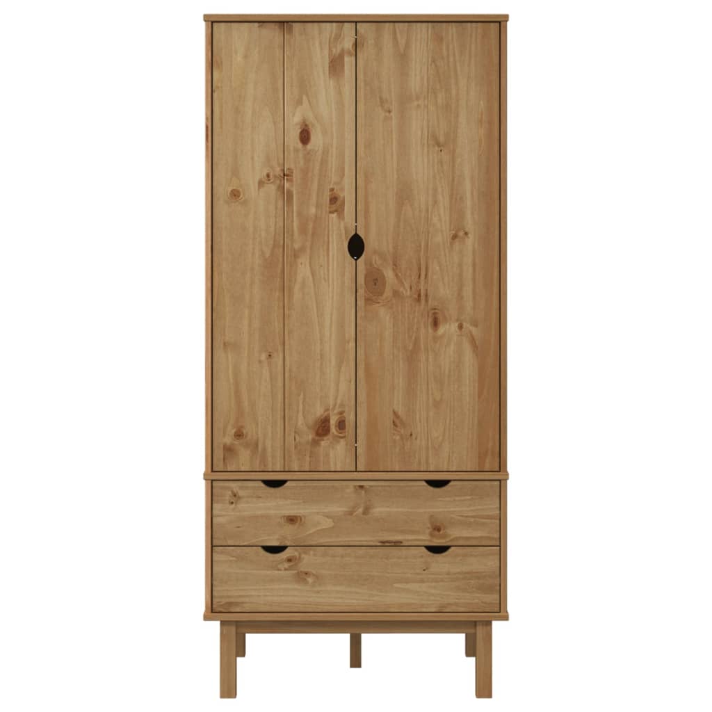 NNEVL Wardrobe OTTA 76.5x53x172 cm Solid Wood Pine