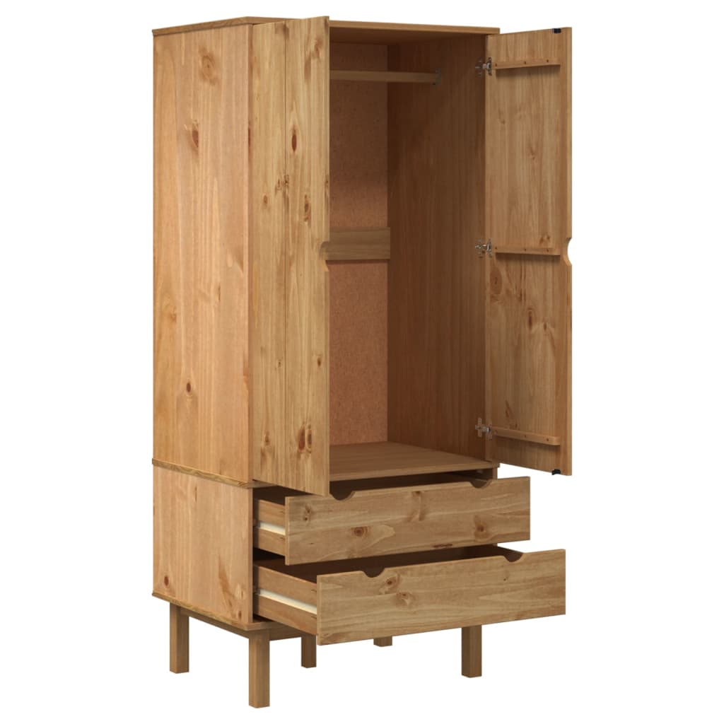 NNEVL Wardrobe OTTA 76.5x53x172 cm Solid Wood Pine
