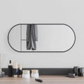 Vidaxl wall mirror 60x25 cm oval black-0