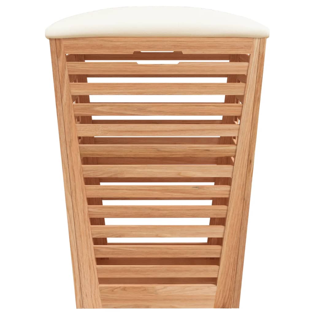 NNEVL Bathroom Stool 40.5x40.5x56 cm Solid Wood Walnut