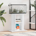 NNEVL Aquarium Stand White 60x30x60 cm Engineered Wood