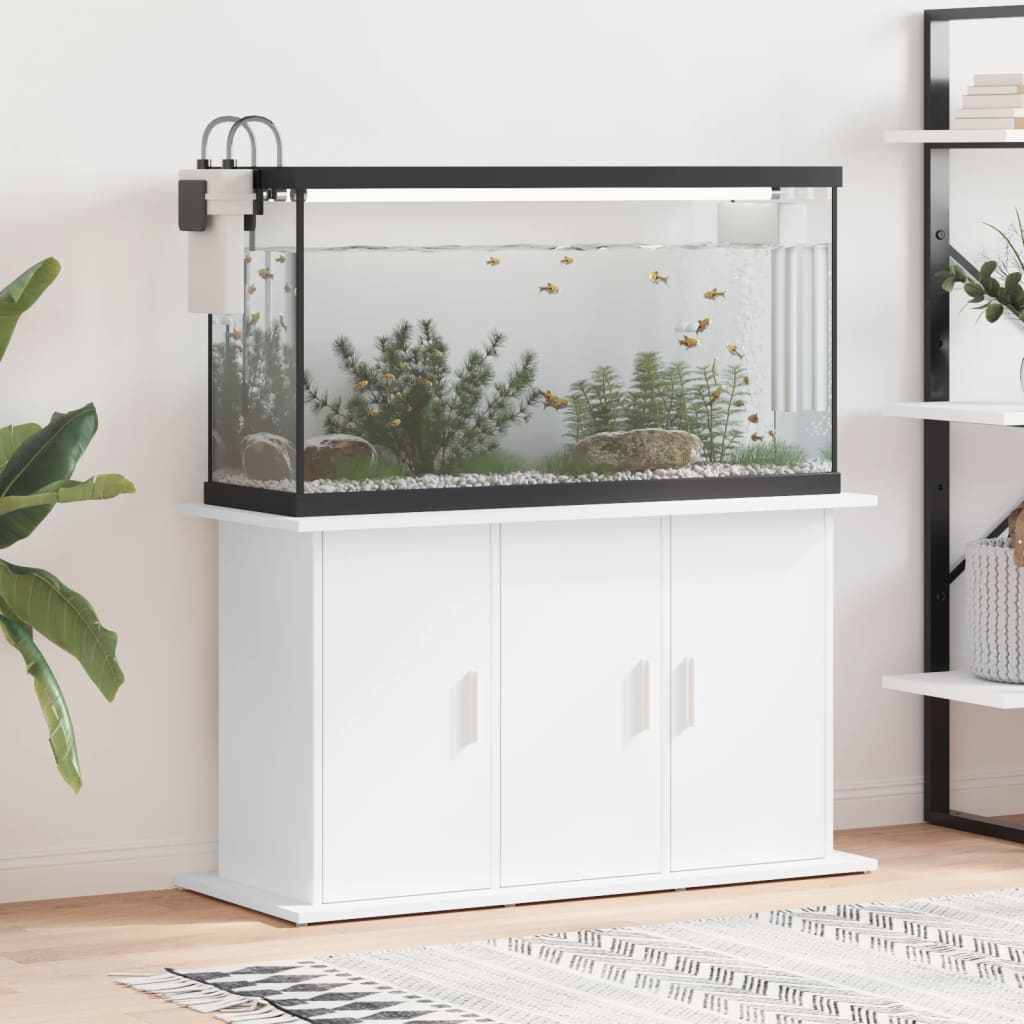 NNEVL Aquarium Stand White 101x41x58 cm Engineered Wood