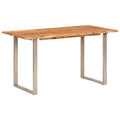 NNEVL Dining Table 140x70x76 cm Solid Wood Acacia