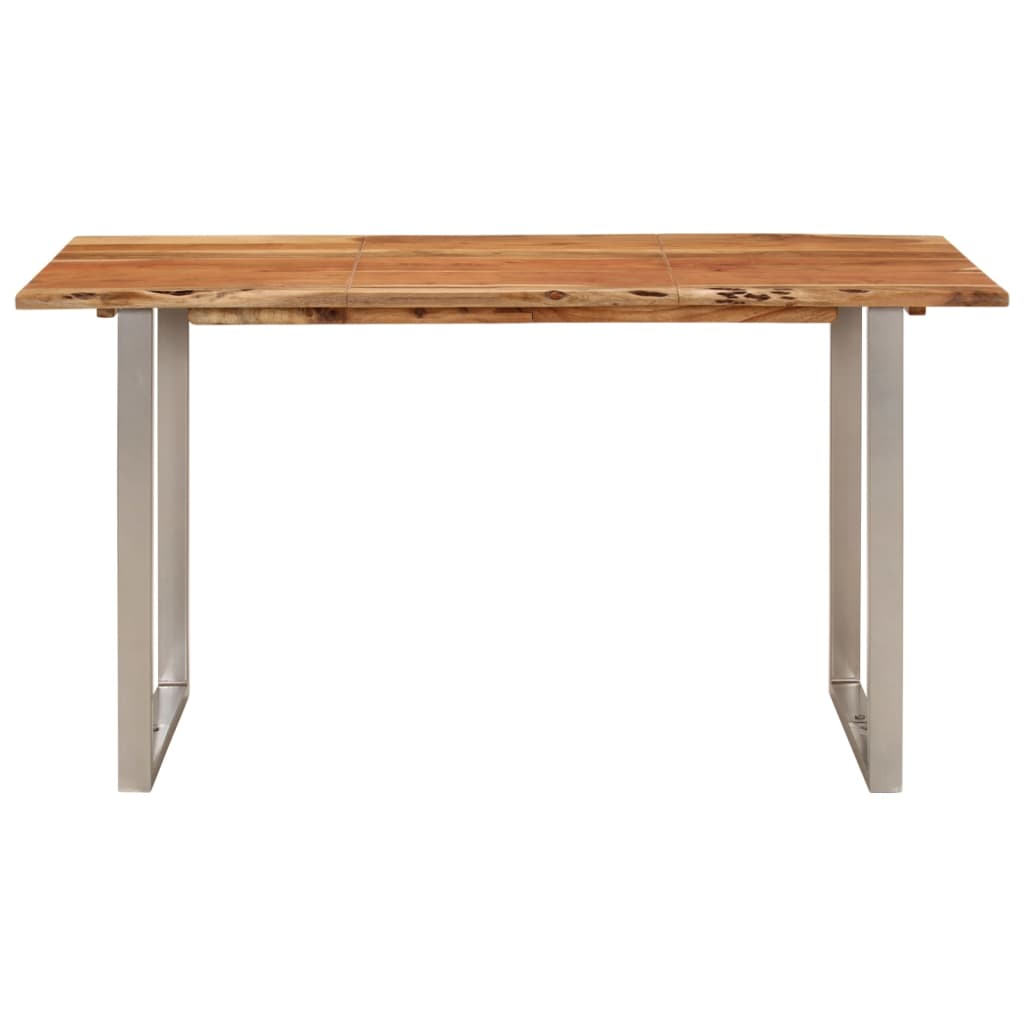 NNEVL Dining Table 140x70x76 cm Solid Wood Acacia