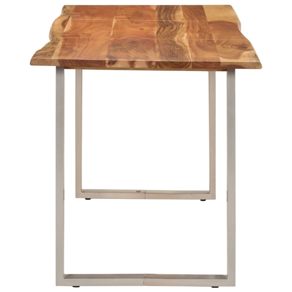 NNEVL Dining Table 140x70x76 cm Solid Wood Acacia