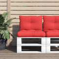 Vidaxl pallet cushions 2 pcs fabric red-0