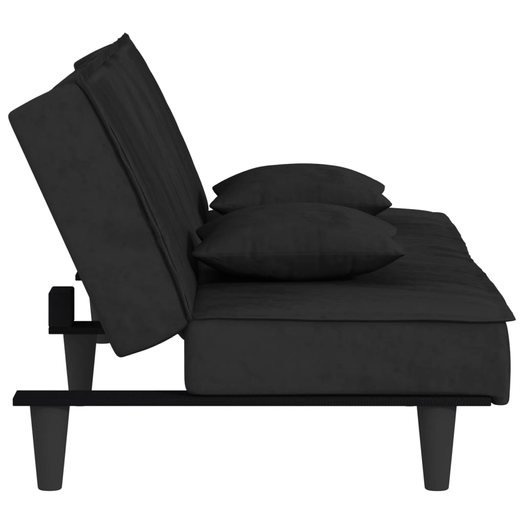 NNEVL Sofa Bed Black Velvet