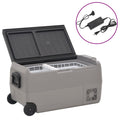Vidaxl Cooler with Wheels and Adapter 36 l PP and PE Black and Grey-0