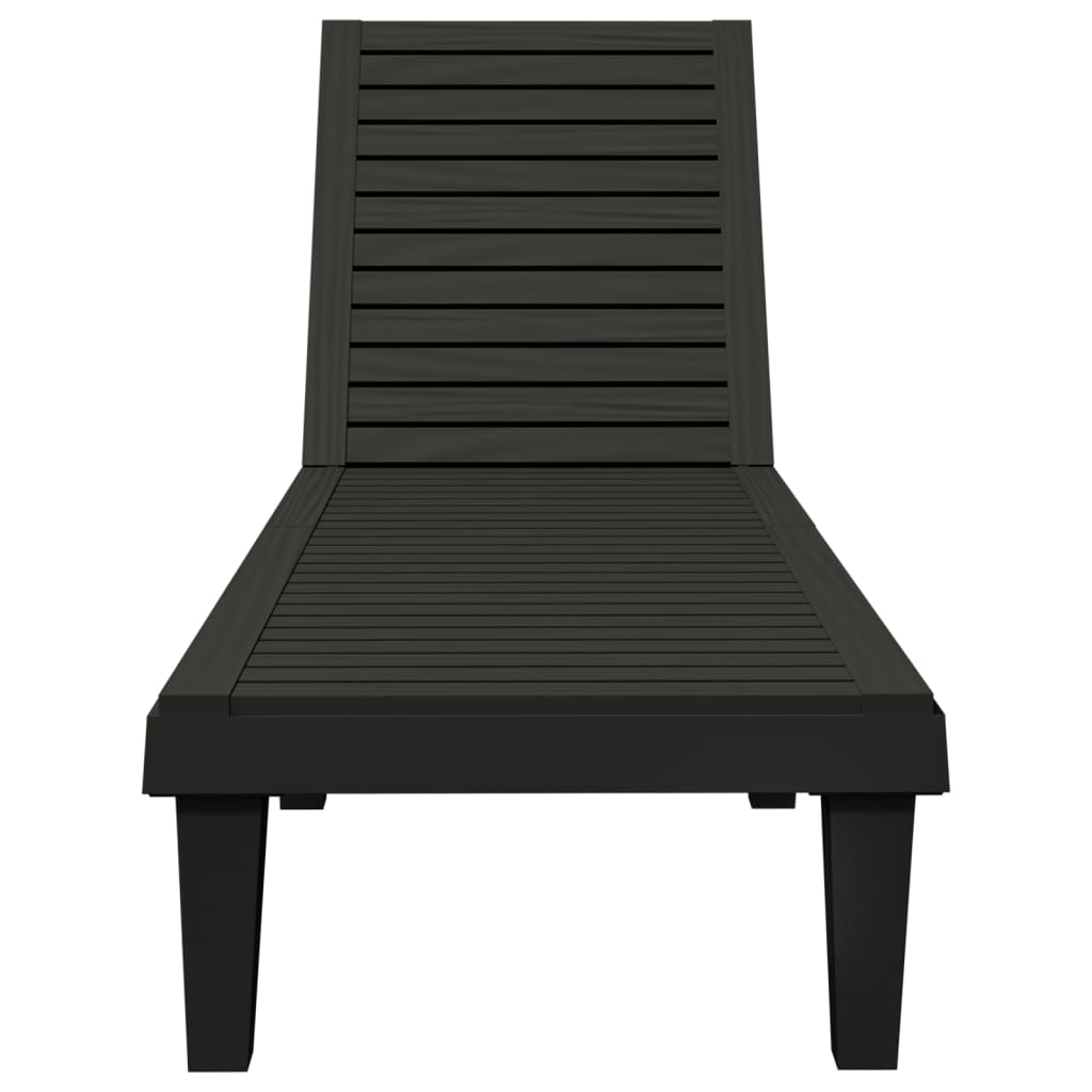 NNEVL Sun Lounger Black 155x58x83 cm Polypropylene