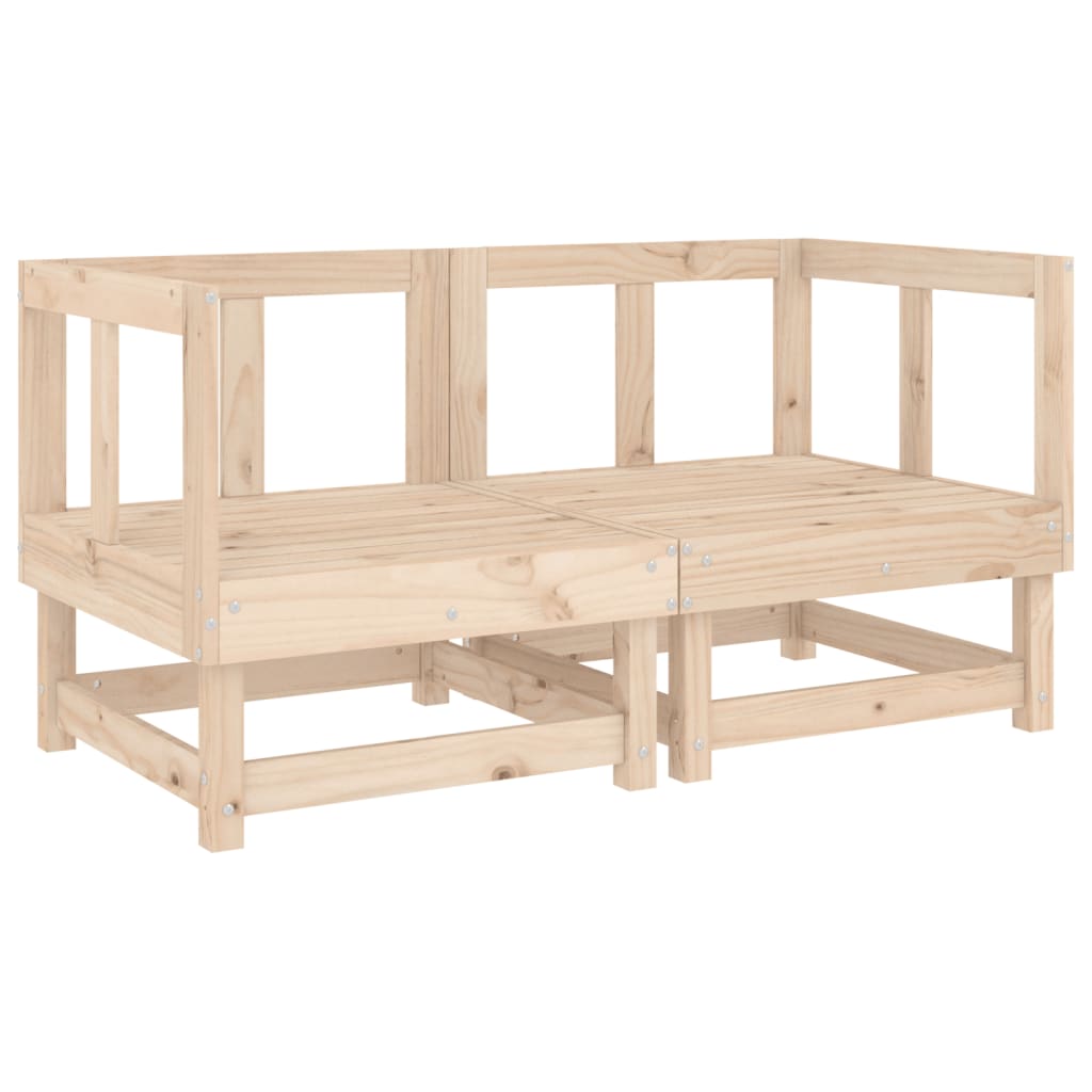 NNEVL Corner Sofas with Cushions 2 pcs Solid Wood Pine