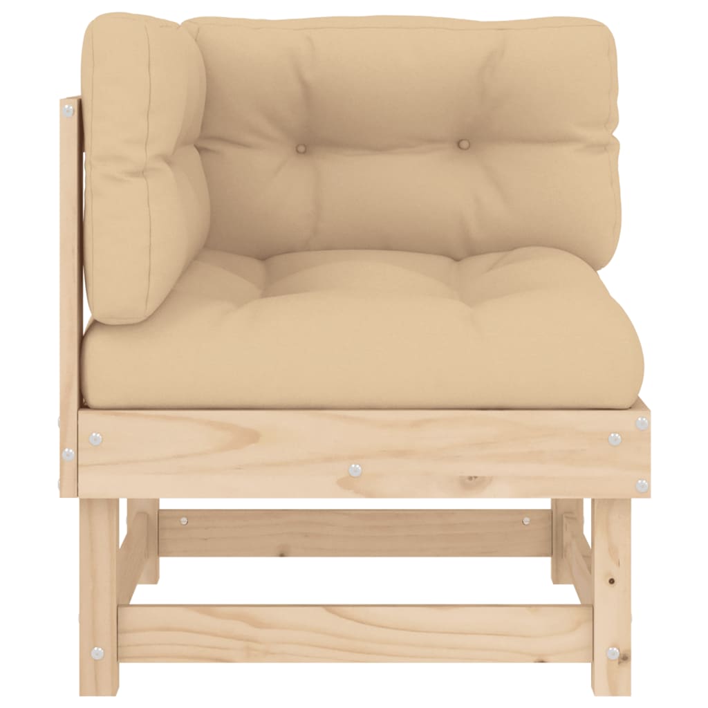 NNEVL Corner Sofas with Cushions 2 pcs Solid Wood Pine