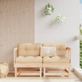 NNEVL Corner Sofas with Cushions 2 pcs Solid Wood Pine