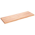 NNEVL Bathroom Countertop Light Brown 180x60x6 cm Treated Solid Wood