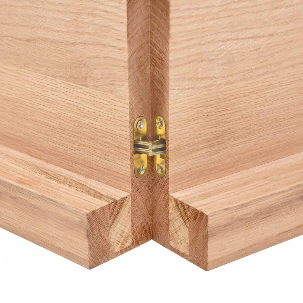 NNEVL Bathroom Countertop Light Brown 180x60x6 cm Treated Solid Wood