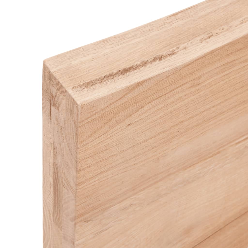 NNEVL Bathroom Countertop Light Brown 180x60x6 cm Treated Solid Wood