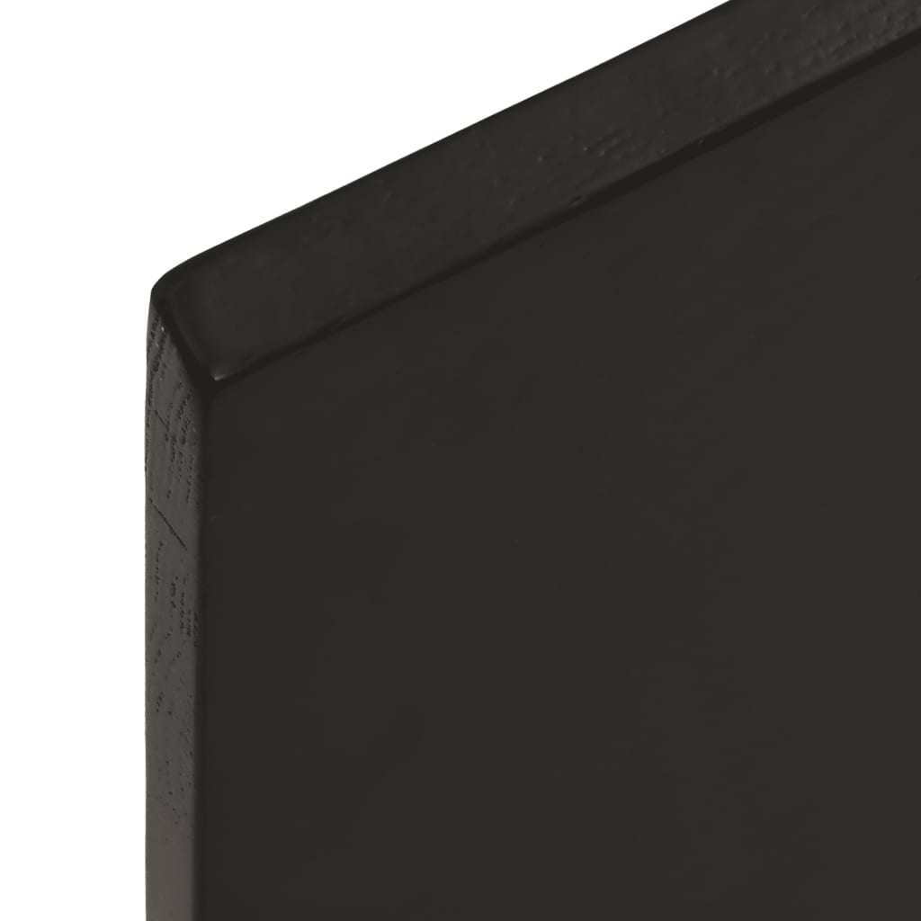 NNEVL Bathroom Countertop Dark Brown 100x60x2 cm Treated Solid Wood