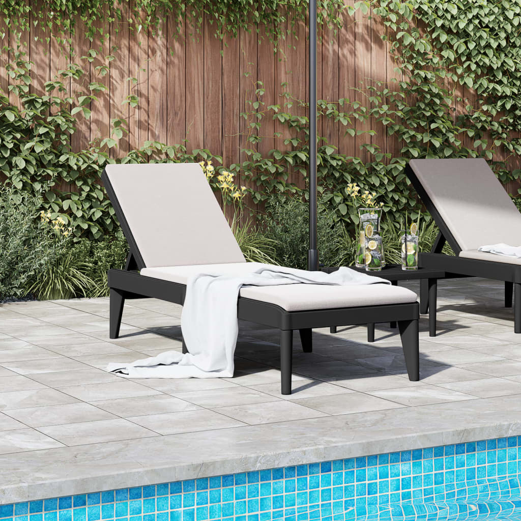 NNEVL Sun Lounger Anthracite 186x60x29 cm PP