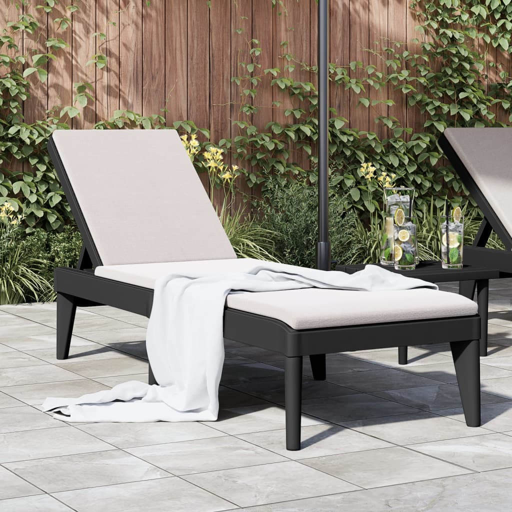 NNEVL Sun Lounger Anthracite 186x60x29 cm PP