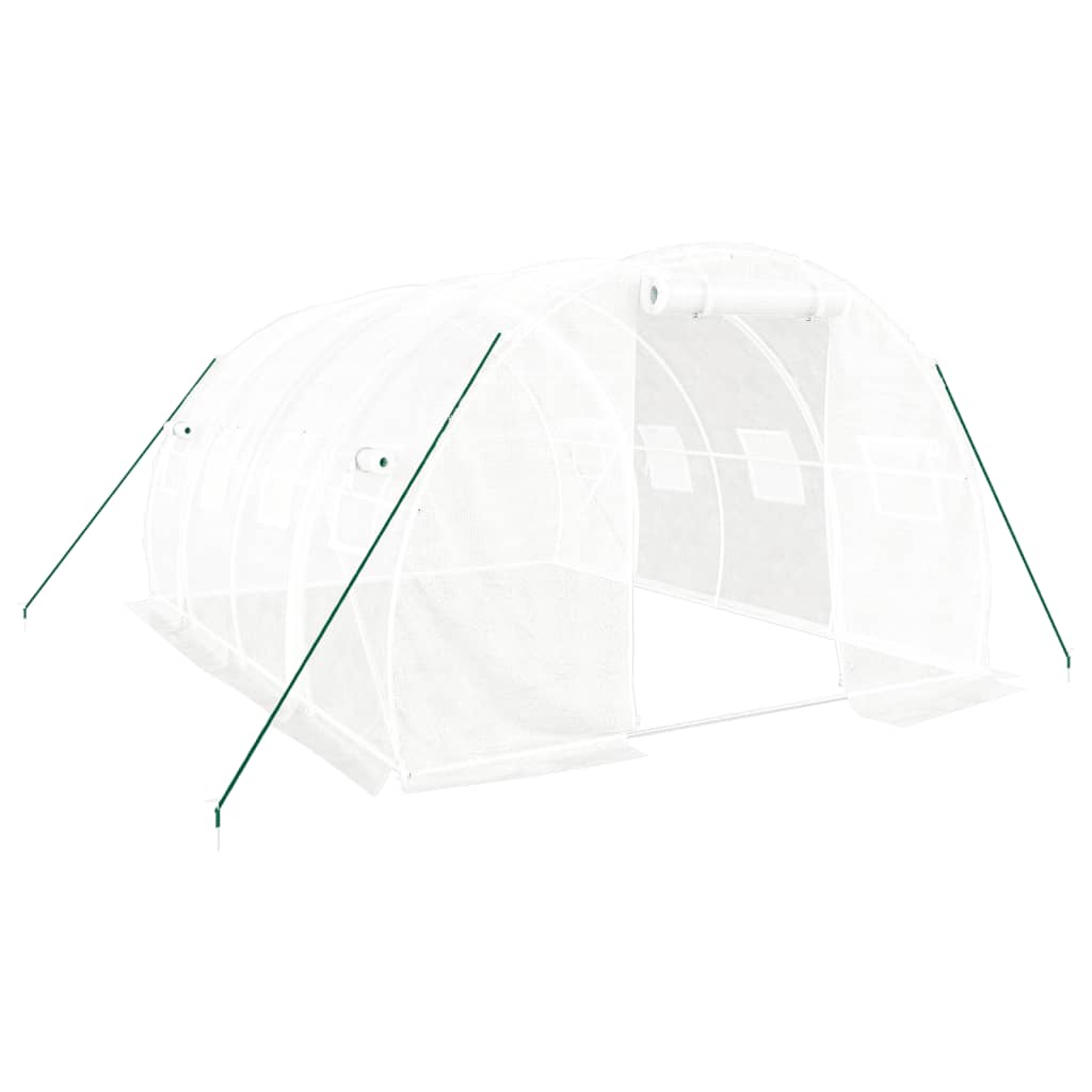 NNEVL Greenhouse with Steel Frame White 12 m² 4x3x2 m-1