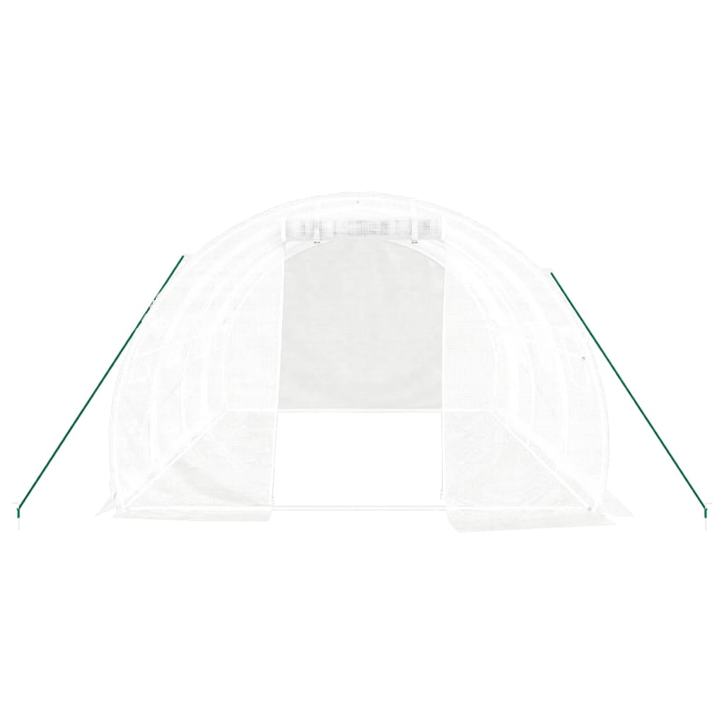 NNEVL Greenhouse with Steel Frame White 12 m² 4x3x2 m-3