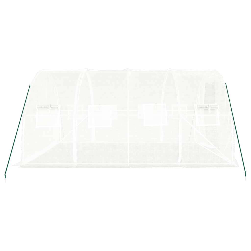 NNEVL Greenhouse with Steel Frame White 12 m² 4x3x2 m-4