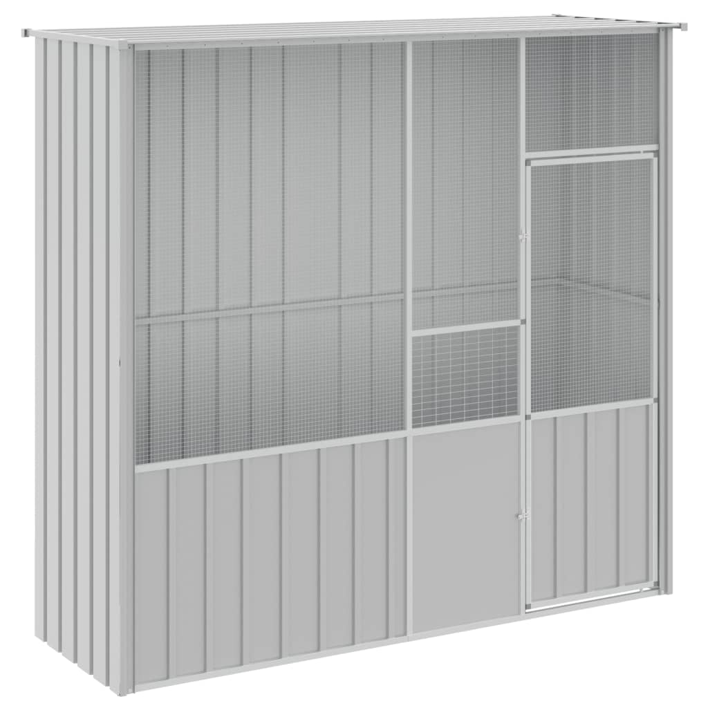 NNEVL Bird Cage Grey 215x78x200 cm Galvanised Steel-1