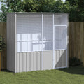 NNEVL Bird Cage Grey 215x78x200 cm Galvanised Steel-0