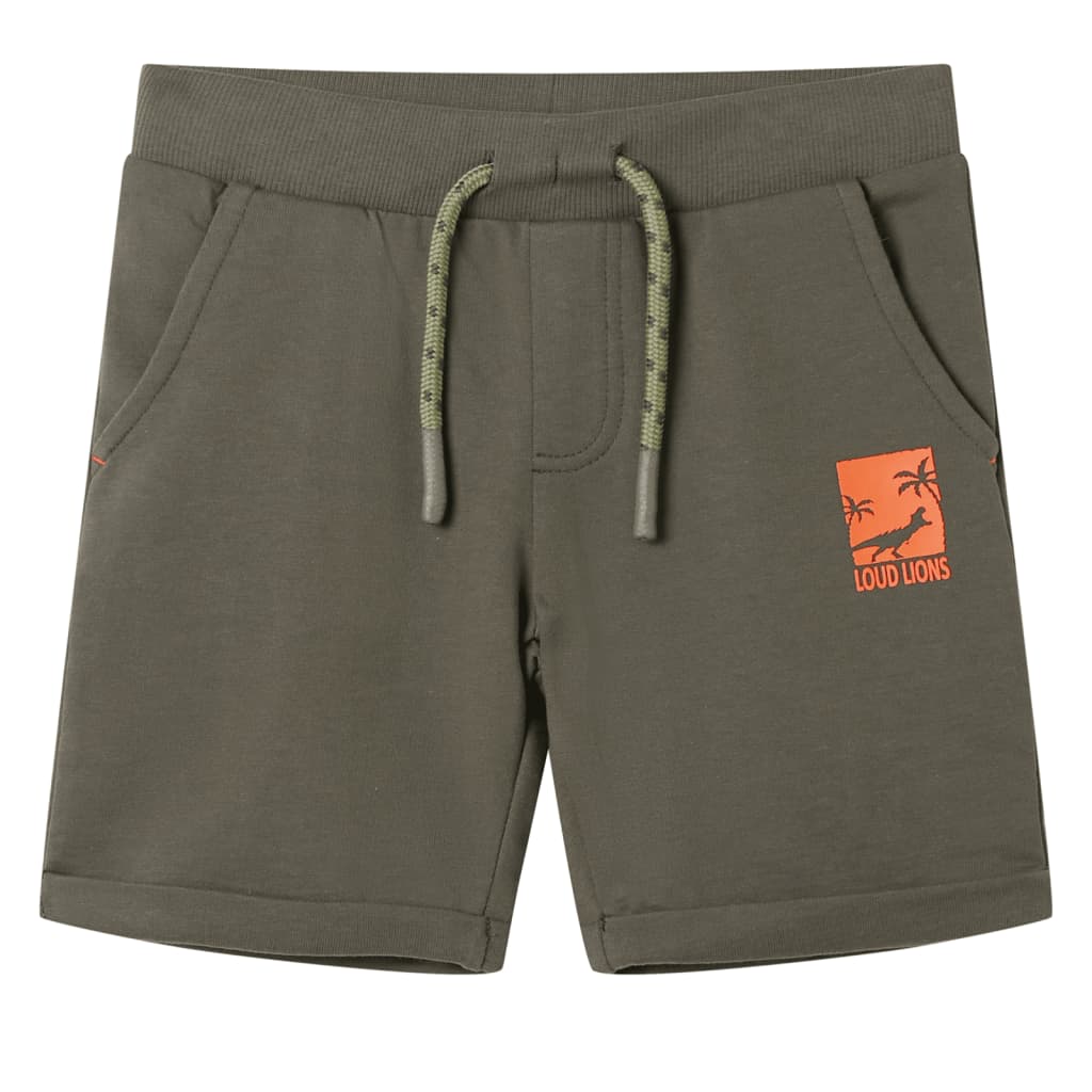Vidaxl Kids' Drawstring Shorts 140 Dark Khaki