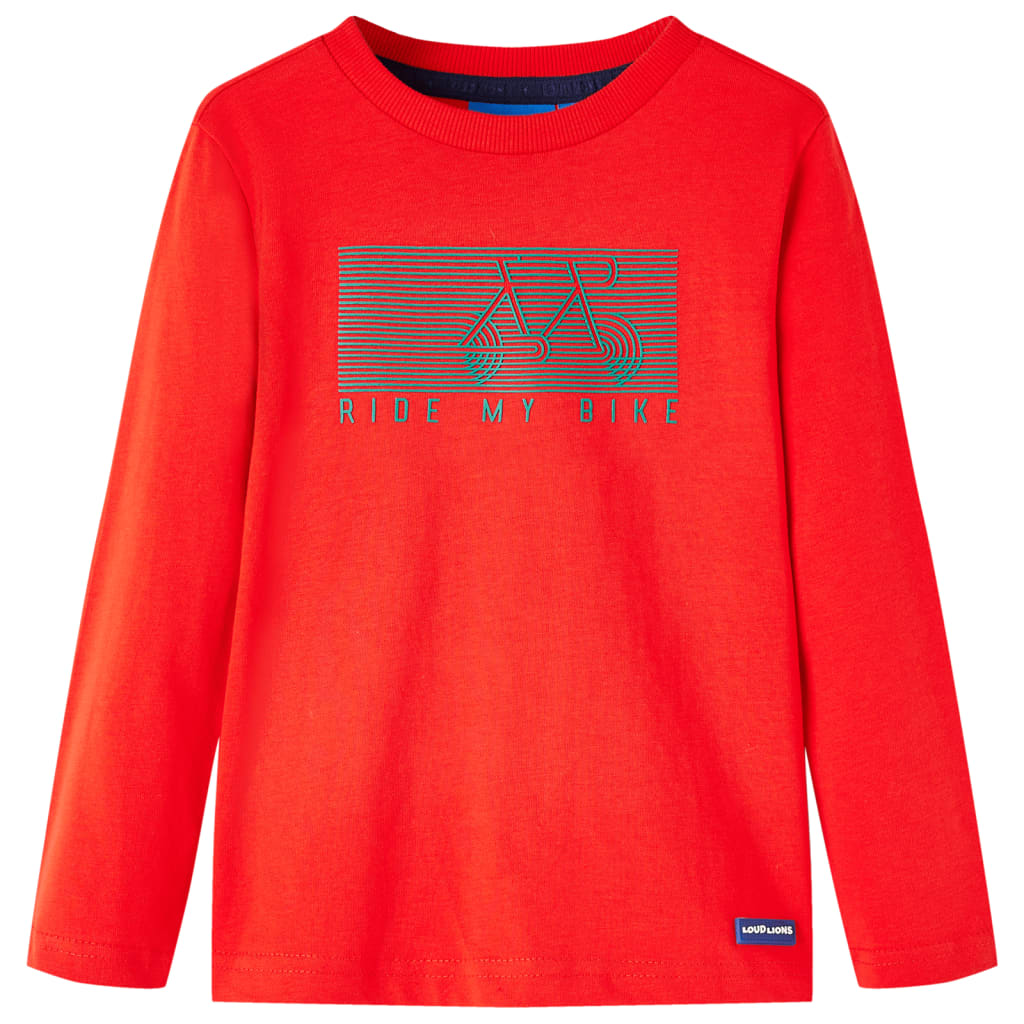 Vidaxl Children's Long-Sleeved Shirt 104 Red-0