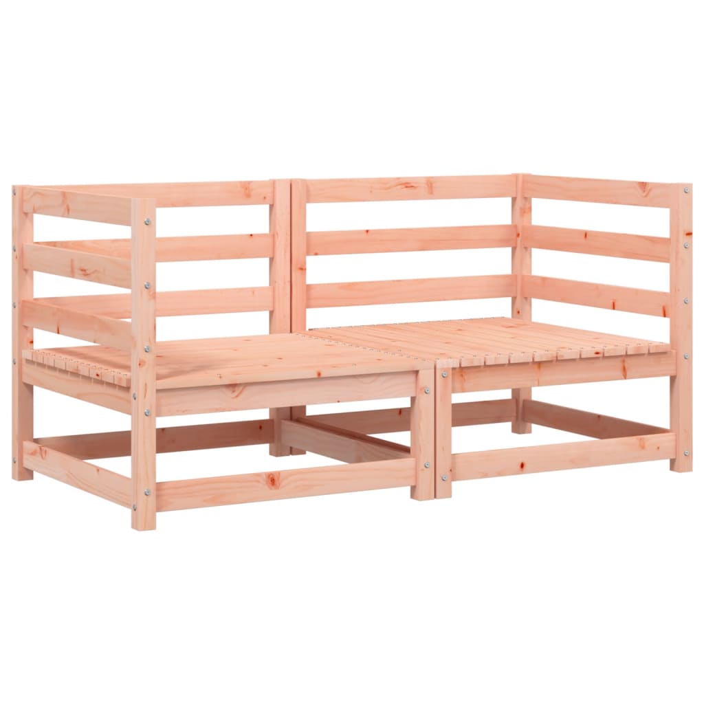 NNEVL Garden Sofas Corner with Cushions 2 pcs Solid Wood Douglas