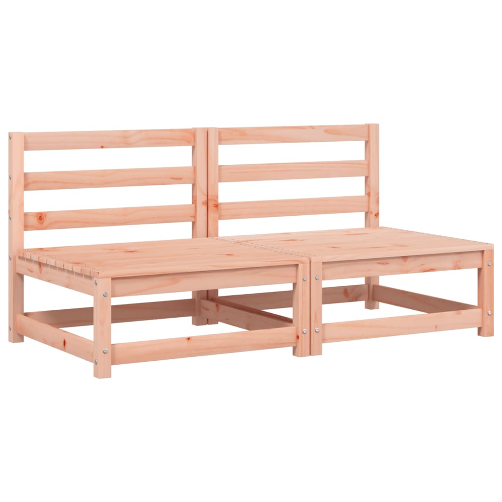 NNEVL Garden Sofas Armless with Cushions 2 pcs Solid Wood Douglas