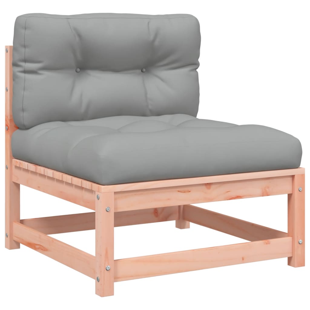NNEVL Garden Sofas Armless with Cushions 2 pcs Solid Wood Douglas