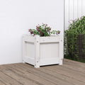 Vidaxl planter 31x31x31 cm solid pinewood white-0
