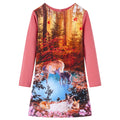 Vidaxl Girls' Long-Sleeved Dress Size 128 Old Pink