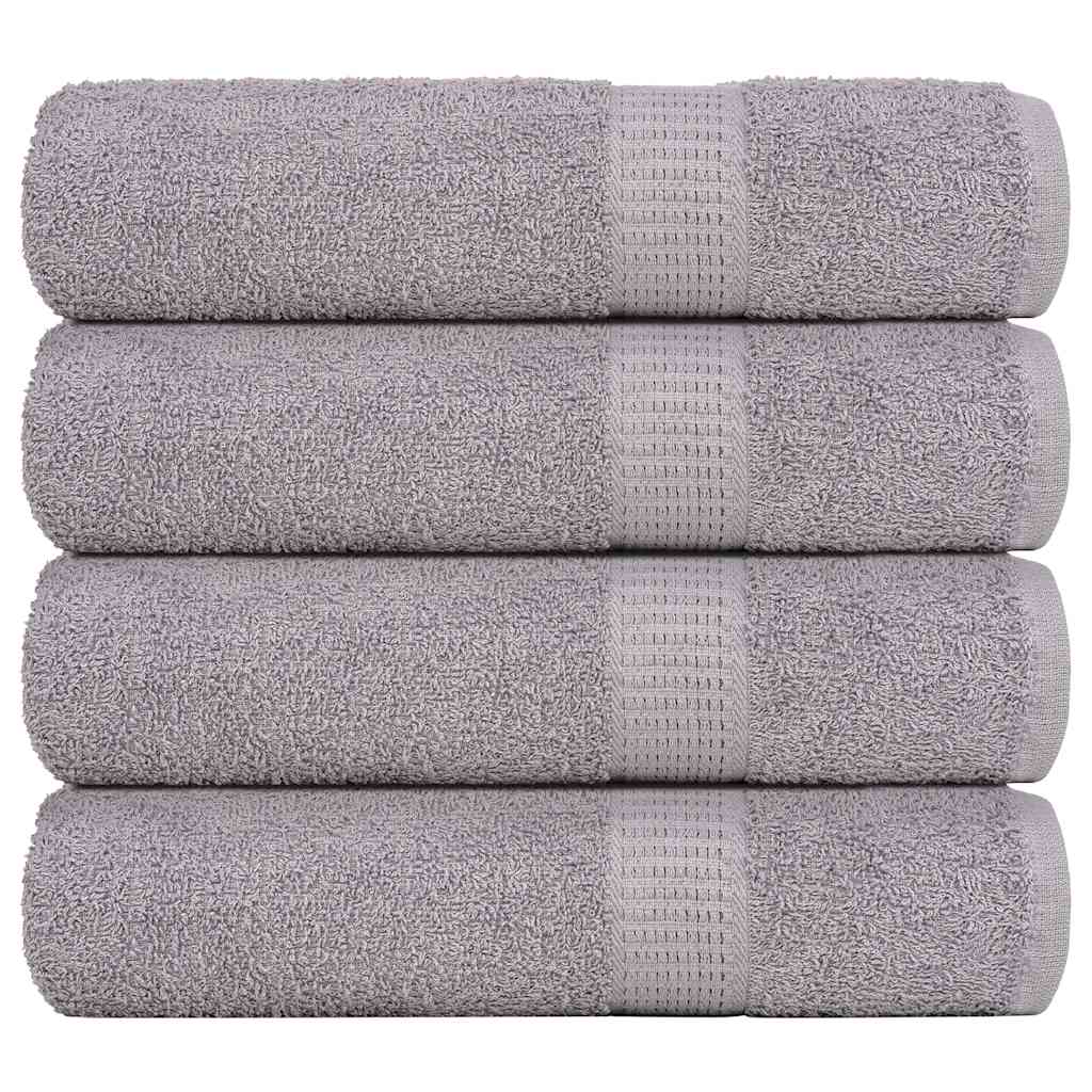 Vidaxx shower towels 4 pcs 70x140 cm 360 g m² 100% cotton gray-0