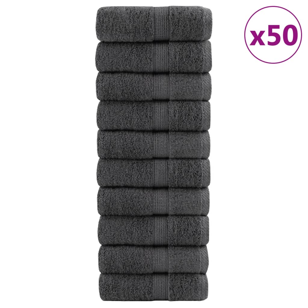 Vidaxx premium washcloths solund 50 pieces anthracite 30x30cm 600 g m²-0