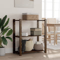 Vidaxx storage rack 3-layer 80x38x90 cm solid pine wood black-0
