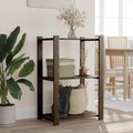 Vidaxx storage rack 3-layer 60x38x90 cm solid pine wood black-0