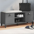 Vidaxl shoe bench viken 106x35x45 cm engineered wood anthracite gray-0
