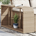 VidaXL storage shelves 2 pcs poly rattan beige-0