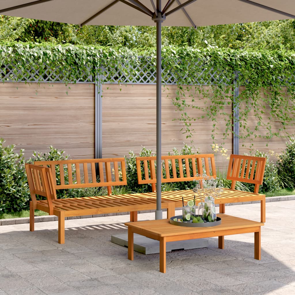 NNEVL Garden Pallet Corner Sofas 2 pcs Solid Wood Acacia